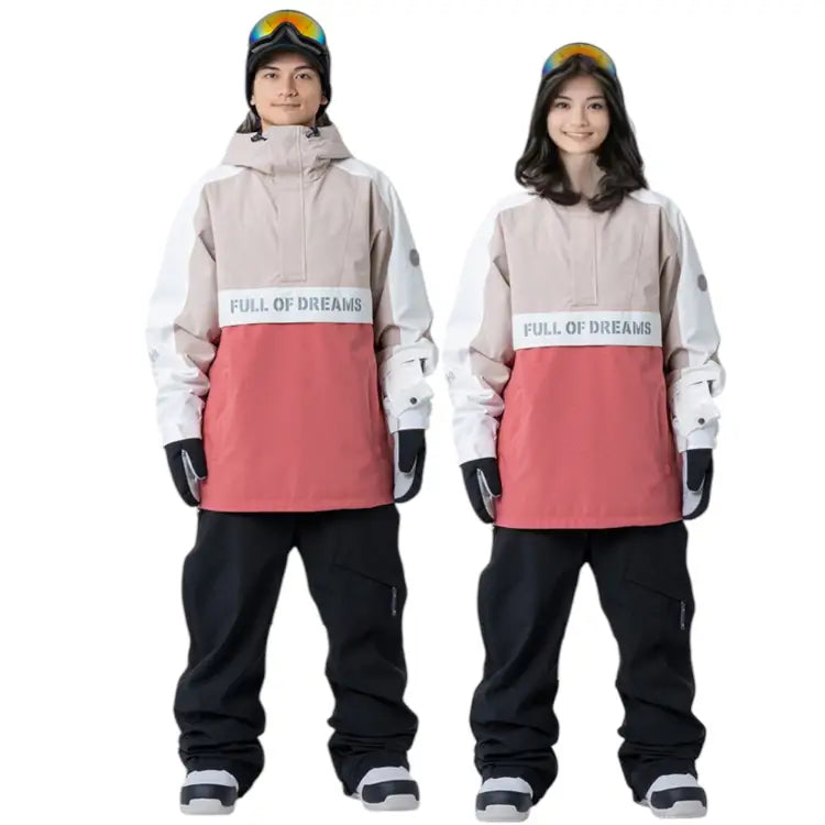 Jackets / Snow: Nima Unisex Popover Snow Anorak-RED (Japanese Brand) - Nima / Red / S / 2025, Clothing, Goggles Specials x Snow Wear, Ice &