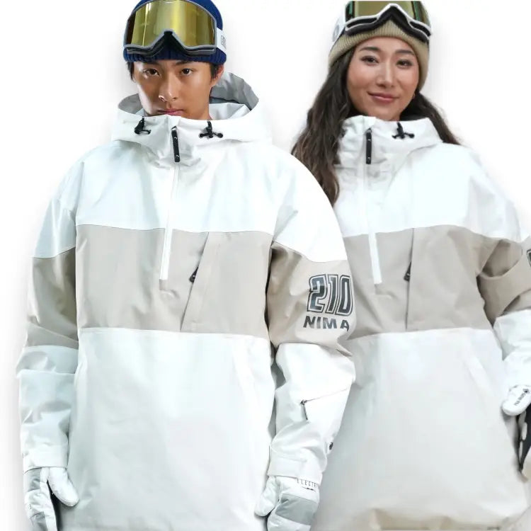 Jackets / Snow: Nima Unisex Snow Anorak-WHITE (Japanese Brand) - 2024, Clothing, Goggles Specials x Snow Wear, Ice & Snow, Jackets