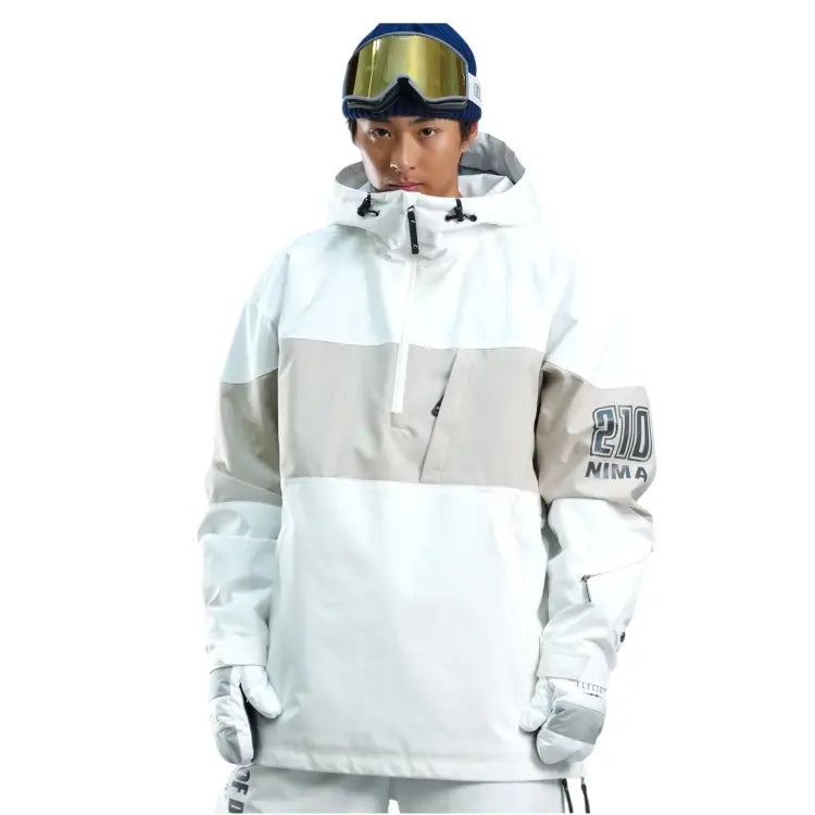Jackets / Snow: Nima Unisex Snow Anorak-WHITE (Japanese Brand) - Nima / White / S / 2024, Clothing, Goggles Specials x Snow Wear, Ice &