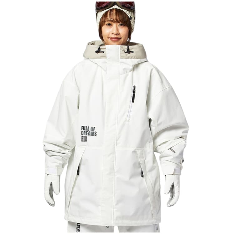 Jackets / Snow: Nima Unisex Snow Jacket-WHITE (Japanese Brand) - Nima / White / S / 2024, Clothing, Ice & Snow, Jackets, Jackets / Snow