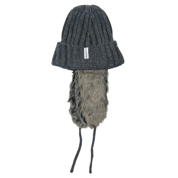 Headwear / Beanies: Peax Fur Earflap Beanie-GRAY - Peax / Grey / Free / 2024, Accessories, Bearx, Grey, Head & Neck Wear | JP15729-GRAY