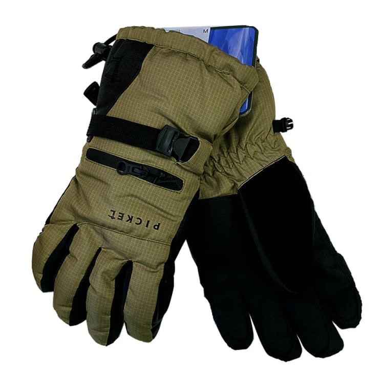 Gloves & Mittens / Snow: Pickel Men Snow Glove-KHAKI - Pickel / Khaki / M / 2023, Accessories, Bearx, Gloves & Mittens, Gloves & Mittens /
