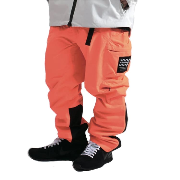 Pants / Snow: PLANB PROJECT Side Zip Snow Pants (Japanese Brand) Orange [Unisex] - PLANB PROJECT / S / Orange / 2021, Clothing, Ice & Snow, 
