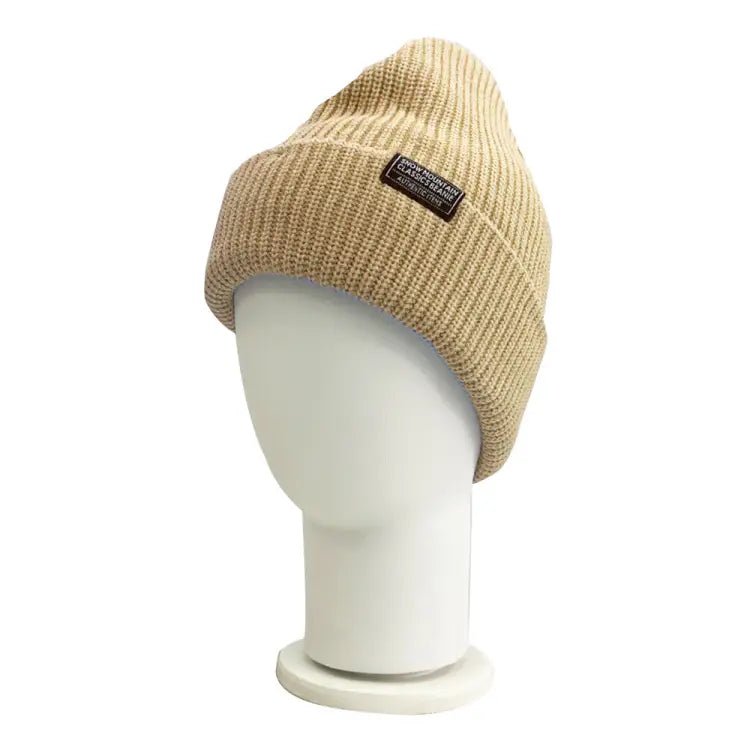 Headwear / Beanies: Snow Mountain Ribbed Beanies-TAN - Snow Mountain / Tan / Free / 2024, Accessories, Bearx, Head & Neck Wear, Headwear