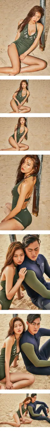 Barrel Womens 0.5mm Neoprene Halter Neck OnePiece-IVY_image